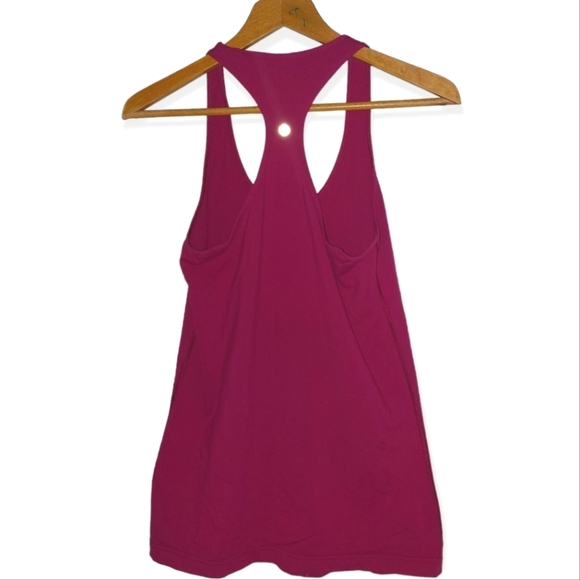 𝅺Lululemon Racerback Cranberry Red Fushia Tank Top Medium 8 - Picture 5 of 8